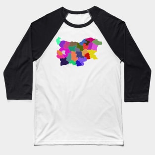 Bulgaria Color Map Baseball T-Shirt